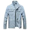 Mäns jackor 2022 Spring Autumn Men's Denim Jacket Lossa enkel casual päls för ungdomsmän Bomull Korean Slim Jean Streetwear