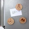 Openers Can customize Engraving logo Blank DIY Wood Round Bottle Opener Coaster Fridge refrigerator Magnet Decoration FY3382 909