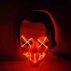 Maschere per feste di Halloween Pagliaccio per capelli verdi LED Maschera a luce fredda Bar Maschera per parrucca Joker Flack incandescente FY9557