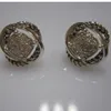 Studörhängen 925 Silver smycken 7mm Pave Diamond Earring Design smycken födelsedagspresent