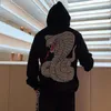 Erkek Hoodies Koreli Büyük Yılan Moda Kalın Elmas Erkek Hoodie 24 Saat Gündelik Sweatshirt Kişilik Gönderin