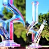 dikke Waterpijpen Glazen bongs met downstem perc waterpijp china bubbler 14 mm joint recycle olie rig Zeker aan te bevelen