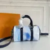 수채화 베개 가방 여성 핸드백 토트 크로스 바디 가방 클래식 레터 넥타이 염색 색상 조절 식 숄더 스트랩 탑