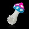 Home Garden 4.3 inch mushroom unique shape silicone jand pipe smoking water pipes with glass bong