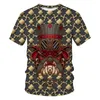 Camisetas masculinas da série de camisas da Série Metal Industrial Metal Roupas masculinas Chapéu de impressão 3D Moda de rua de camiseta Oversize