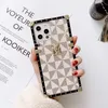 Plaid square Phone Cases For iPhone 14Pro 13 12 prevention shells