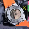 Orologio da uomo orologi meccanici automatici 45 mm orologi da polso d'affari uomini orologio da polso design per cinturino in gomma impermeabile Montre de Luxe