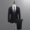 Męskie garnitury Blazers Spring and Autumn Suit Męski High-end Custom Busines Blazers Dwuczęściowe / szczupłe wielkie wielkość wielobarwne garnitur dla mężczyzn 220909