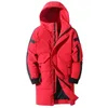 Men's Down Down Parkas Winter Men's Down Jacket Moda Moda Longa Parkas Prov￩rcia ￠ prova d'￡gua Casa quente espessa 220909