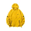 Vestes pour hommes Veste pour hommes Printemps Automne À la mode Mince Pull À Capuche Hip Hop Streetwear Homme Manteau Décontracté Jaune Survêtement Coupe-Vent