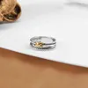 Layer-Ringe Liebe Damen Herren Trendy x Geflochten Mode Damenschmuck Doppelter Designer-Ring für Paare Geburtstagsparty-Geschenk