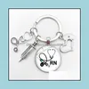 Keychains Beautif Doktor Angel M￶nster Badge Keychain Mini Medical Model Nurse Day Keyring Friendly Examens som g￥va Drop Delivery DHV0V