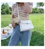 Steen Patent White Crossbody Tasks For Women 2021 Summer Style Small Handbag Mini Tas Pu Leather Handbag Ladi Digner Bollocks