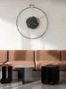 Duvar Saatleri Nordic Lüks Duvar Saat Modern Tasarım Sessiz Büyük Duvar Saatleri Ev Dekoru Yaratıcı Ahşap Metal İzleme Oturma Odası Ev Dekorasyonu 220909