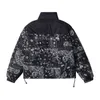 Heren Down Parkas Hip Hop Paisley Jacket Parka Streetwear Men Windscheper Winter Cotton Down Bubble Coat Paren Bandana Bomber 220909