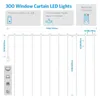 문자열 원격 제어 LED 커튼 조명 음성 활성화 USB 전원 300 LED Fairy String for Chrismas/Bedroom/Parties DA