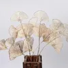 装飾的な花人工金植物シルバーパームパームリーフクリスマスリースアクセサリプラスチックフラワーアレンジメントマテリアルパーティーホームウェディング