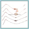 Beaded Strands Alloy Tassel Shell Smycken Set Oil Drop Map Armband MTI-Piece Delivery 2021 Armband DHSeller2010 DHXEZ