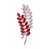 Broches TODOX Broche Mode Beauté Femmes Or En Alliage De Zinc Cristal Concis Exquis Plante Fleur Pins Cadeaux De Fête Pour Filles Homme