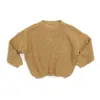 Pullover baby truien herfst winter kinderen jongens meisjes meisjes lange mouw pure kleur gebreide trui kleding 220914