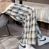 Men's Pants Casual Pants Men Plaid Patchwork Design Empire Fashion All-match dents Korean Style Harajuku Popular Bottoms Spring New Ins T220909