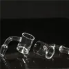 Курение толщиной 4 мм прозрачное дно Кварц Бангер гвоздь 10 мм 14 мм 18 мм самки женские плоские топы 30 мм кварцевые ногти для стеклянной водой бонги буровые установки