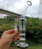 12 inch heldere dik glazen water Bong Hookahs met banden perc honingraat filters olie dab rigs rookpijpen