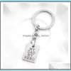 Nyckelringar Fathers Day Keychain My Dad Hero Father Gifts Birthday Present Rostfritt stål Present Keyring Drop Delivery 2021 Fashion Acces Dhei6