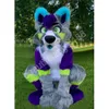 Halloween Husky Dog Fox Mascot Costume Cartoon Plush Anime Personagem Tamanho adulto Carnival Festa de aniversário Fantas