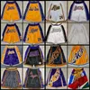 Men Mesh Team Throwback Just Don Stitched Face Mesh Basketball Shorts poches Mitchell ness Pantalones de baloncesto Shorts 8 24 Black Mamba