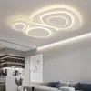 Deckenleuchten moderne LED -Lampe Wohnzimmer Schlafzimmer Studie Home White Nordic Style mit Fernbedienung Dimmbare Beleuchtung