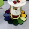 カーペットINS漫画の花の丸いカーペットアンチスリップチルドレンの遊び場ソフトプラッシュラグコーヒーテーブルラグリビングルーム装飾床マット