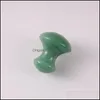 Свободные драгоценные камни Gemstone Natural Crystal Mushroom Gua Sha Mas Board Gift для MSEE Pic поставляется с ювелирными коробками зеленый авентурин розовый Qu Dhb4d