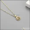 Pendant Necklaces 12 Constellation Necklace Simple Inlaid Zircon 18 Gold Plated Pendant Jewelry For Women Drop Delivery 2021 Necklace Dh16H