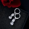 Mode 925 argent Sterling cristal cubique zircone ensemble de bijoux pour les femmes mignon chat pendentif collier boucles d'oreilles bijoux cadeau de mariage