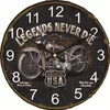 Horloges murales 16 pouces Rustic Farmhouse Vintage Wall Clock Moto Legends Never Die Large Race Route Silent Battery Operated Wall Clocks 220909