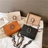 Horshoe Metals Dign Dame Flap Bag Fashion Crocodile Pattern Pu Leather Axel väska Crossbody Väskor för kvinnor 2021 Varumärkesväskor