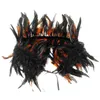 Papillon Goth Punk Tinto Gallo Stola Pelle Spalla Avvolgere Collare Mantello Nastro Pizzo Coprispalle Scialle Girocollo Per Halloween Costume Cosplay