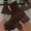 Frauen Stiefel 2022 Plattform Stiefel Für Herbst Winter Schuhe Slip Auf Plattform Schuh Frauen Stiefeletten Weiß Heels Kurze Botas mujer