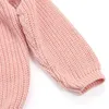 Pullover Baby Solid Casual Podstawowy sweter Crewneck grube dzieci Duhy, miękkie wełniane ubranie dla chłopców dziewczyn