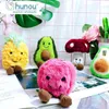 Chavedias Originalidade Adorável Plush Fruit Chain Chain Pompom Abacate Watermelon Doll Kichain Women Bag Keyfob Cartoon Child Christmas Gifts T220909