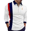 Hommes Polos Chemises Marque De Mode 5 Styles Sport et Loisirs À Manches Longues Chemise À Fermeture Éclair Polo Homme polos para hombre 220908