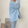 Jaqueta de camisa jeans de mangas compridas femininas para o cardigan de streetwear primave