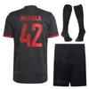 Men Kids 22-23 FC Club 6 Kimmich Soccer Jersey Set 8 Goretzka 42 Musiala 17 Mane 7 Gnabry 10 Sane 11 Coman 25 Muller Football Shirt Kits Black Red Sport Color Bairen