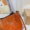 Bolso de noche Tote Cocodrilo Cuero de moda Mujer Hombro Impreso Señora Gran capacidad Paquete de compras Bolsos clásicos