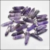 Charms Naturstein Amethyst Sechseck Prisma Form Charms Anhänger für Heilkristalle Steine Schmuckherstellung Drop Lieferung 2021 Findi Dhu8K