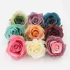 Finto verde floreale 75 cm Real Touch Fiori artificiali Rose Rose di seta artificiale Teste decorative Regalo di nozze fai da te Corona Collage Craft 5 pezzi party J220906