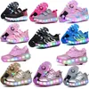 Spor ayakkabılar iki tekerlek aydınlık spor ayakkabılar LED hafif roller paten ayakkabıları çocuklar için çocuklar için led ayakkabı kız ayakkabıları tekerlekler ayakkabı ile aydınlatmalı 220909