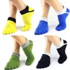 Spor çorapları 1pair erkekler pamuk beş parmak koşu ayaklanabilir nefes alabilen kalsetinler ayak bileği kısa çorap