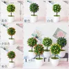 Faux Floral Verdure Vert Petit Arbre Bonsaï Mariné Avec Mini Roses Fleurs Pour La Maison Jardin Salon Salle De Bains Ornement De Bureau Faux Fleurs Bonsaï J220906